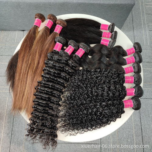 Wholesale Premium Verified Holder 100Grams 10 A 30" Pure Vietnam 5 Pcs Human Hair Bundles For Closure